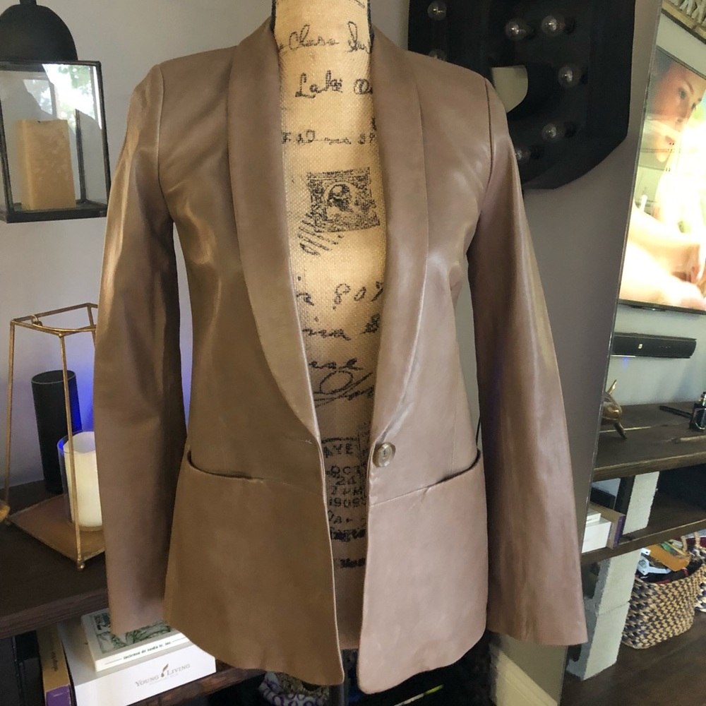 Vince Leather Blazer